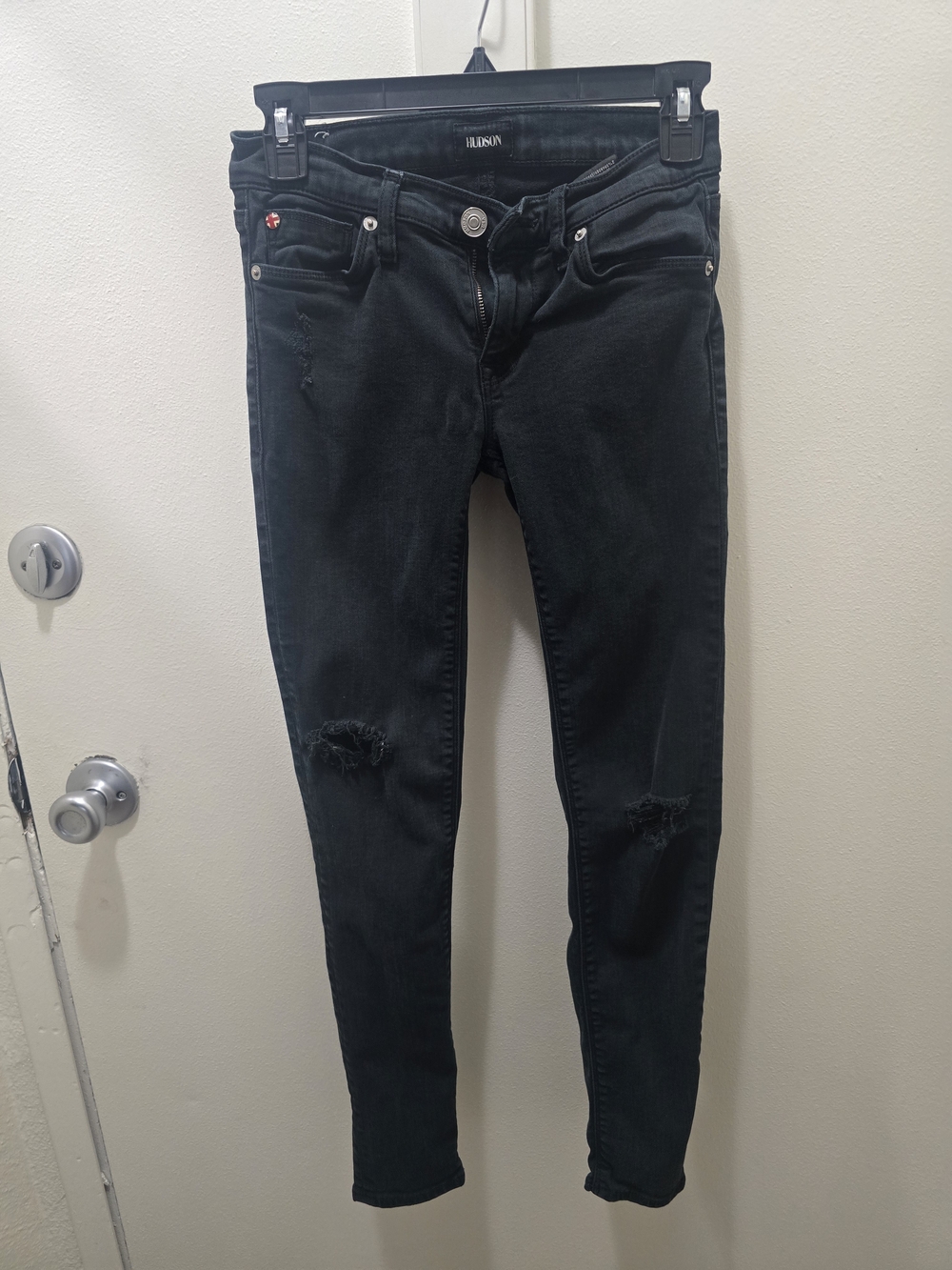 Hudson Krista Ankle Super Skinny Jeans in Black